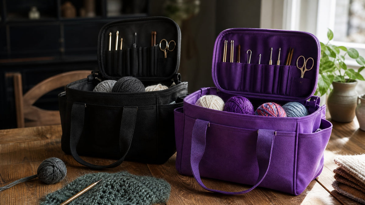 Black Vs Purple Yarn Storage Bag: Pick Your Match - CRAFTISS