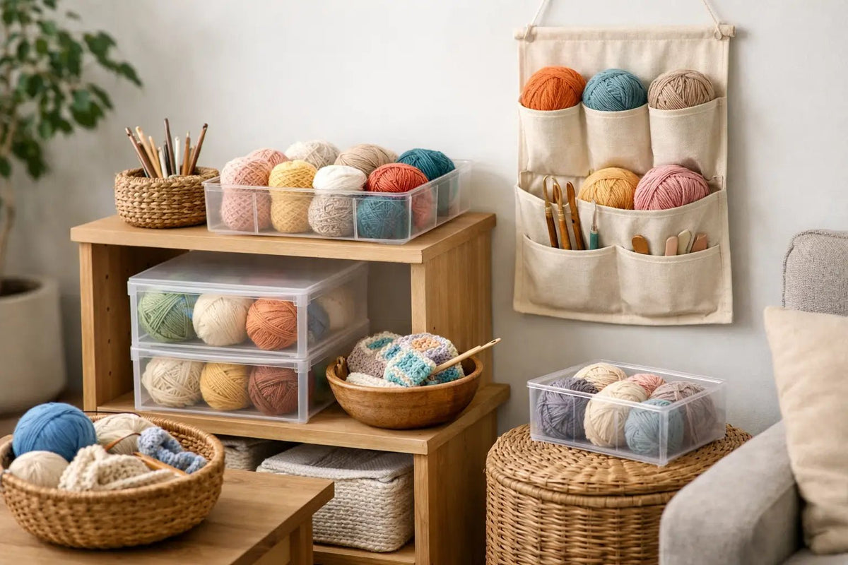 Crochet Storage for Small Spaces That Works - CRAFTISS