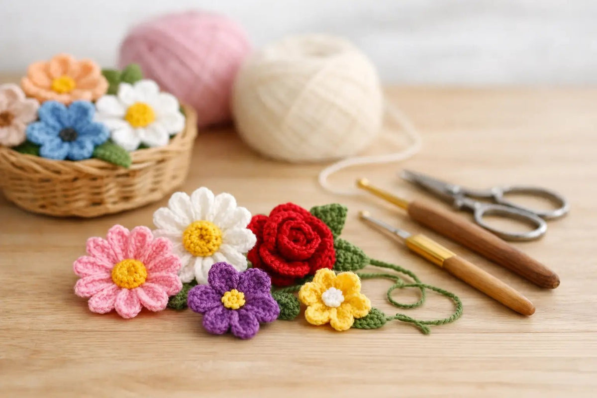 Crochet Flowers Tutorial for Easy, Cute Blooms - CRAFTISS