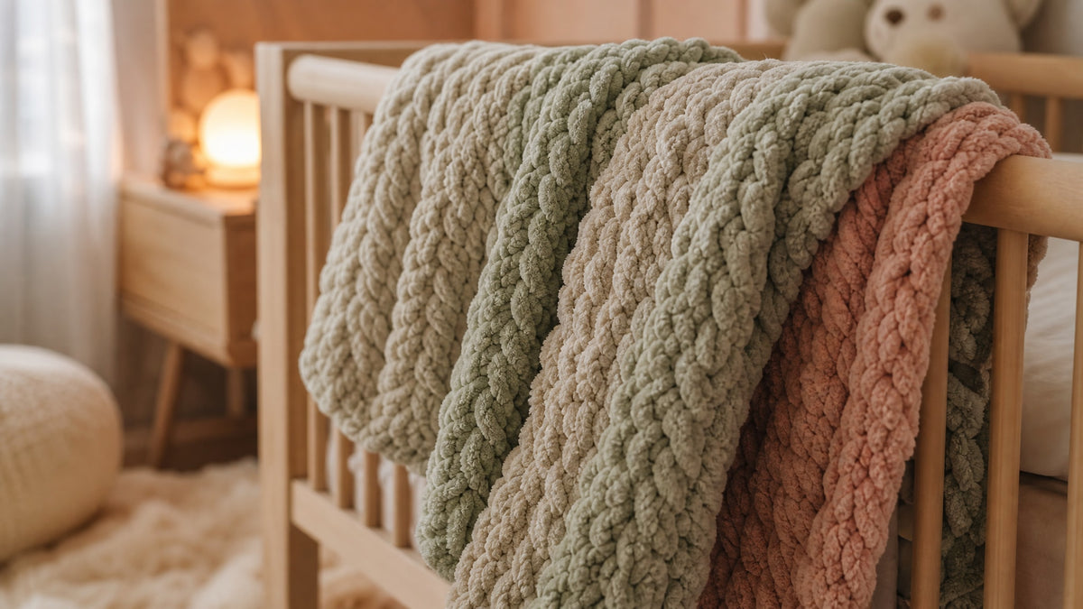 Best Chunky Chenille Yarn Colors for Nursery Blankets - CRAFTISS