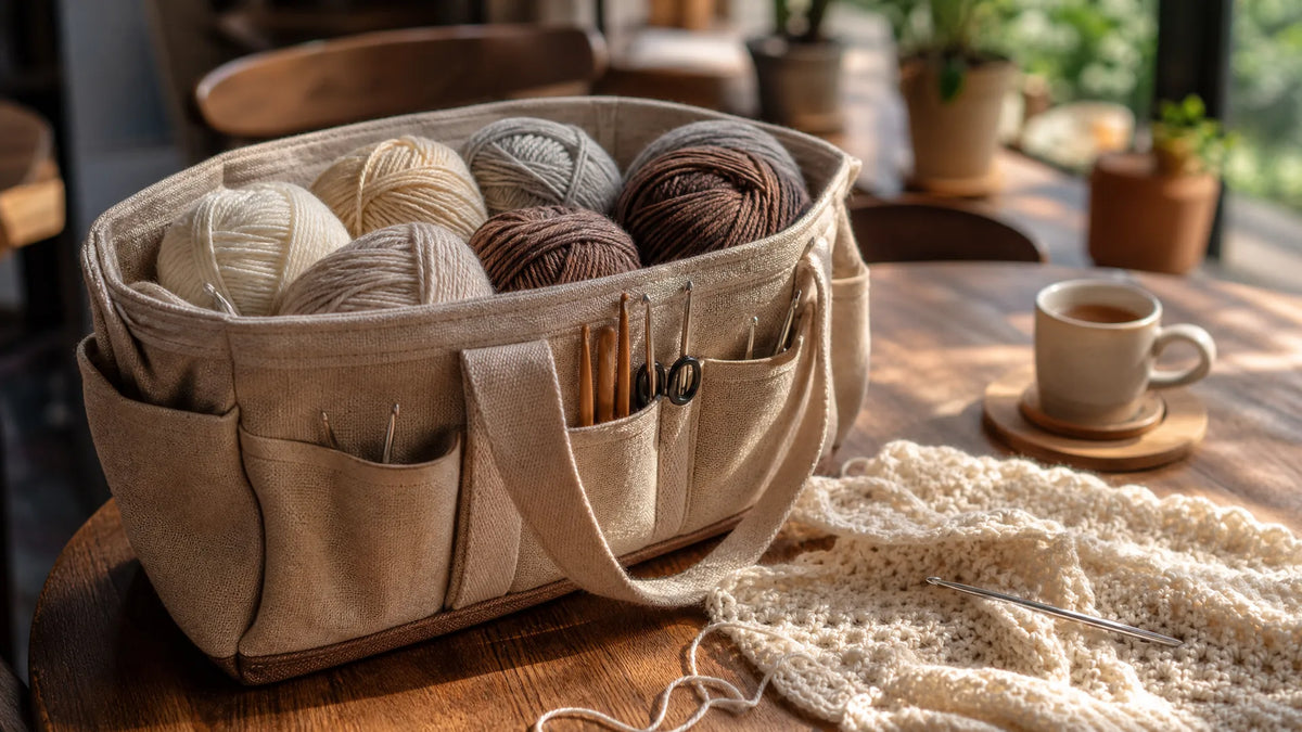 Yarn Tote Bag for Crochet on the Go: Portability Guide - CRAFTISS
