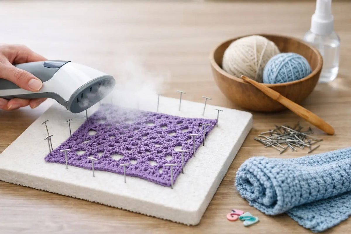 Guide to Blocking Crochet Pieces - CRAFTISS